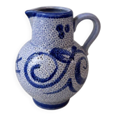 Pichet en céramique bleu