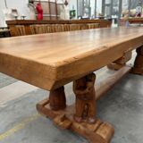 1950s mountain table in solid elm