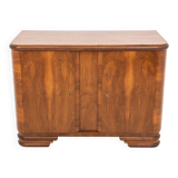 Art Deco style walnut chest of drawers, Poland, 1950s.