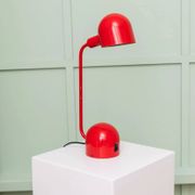 Red painted-metal desk lamp by Barbieri & Marianelli for Tronconi, 1980s Italian Memphis Postmodern design