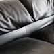 Cassina Maralunga Two Seater Sofa In Black Leather By Vico Magistretti 1970