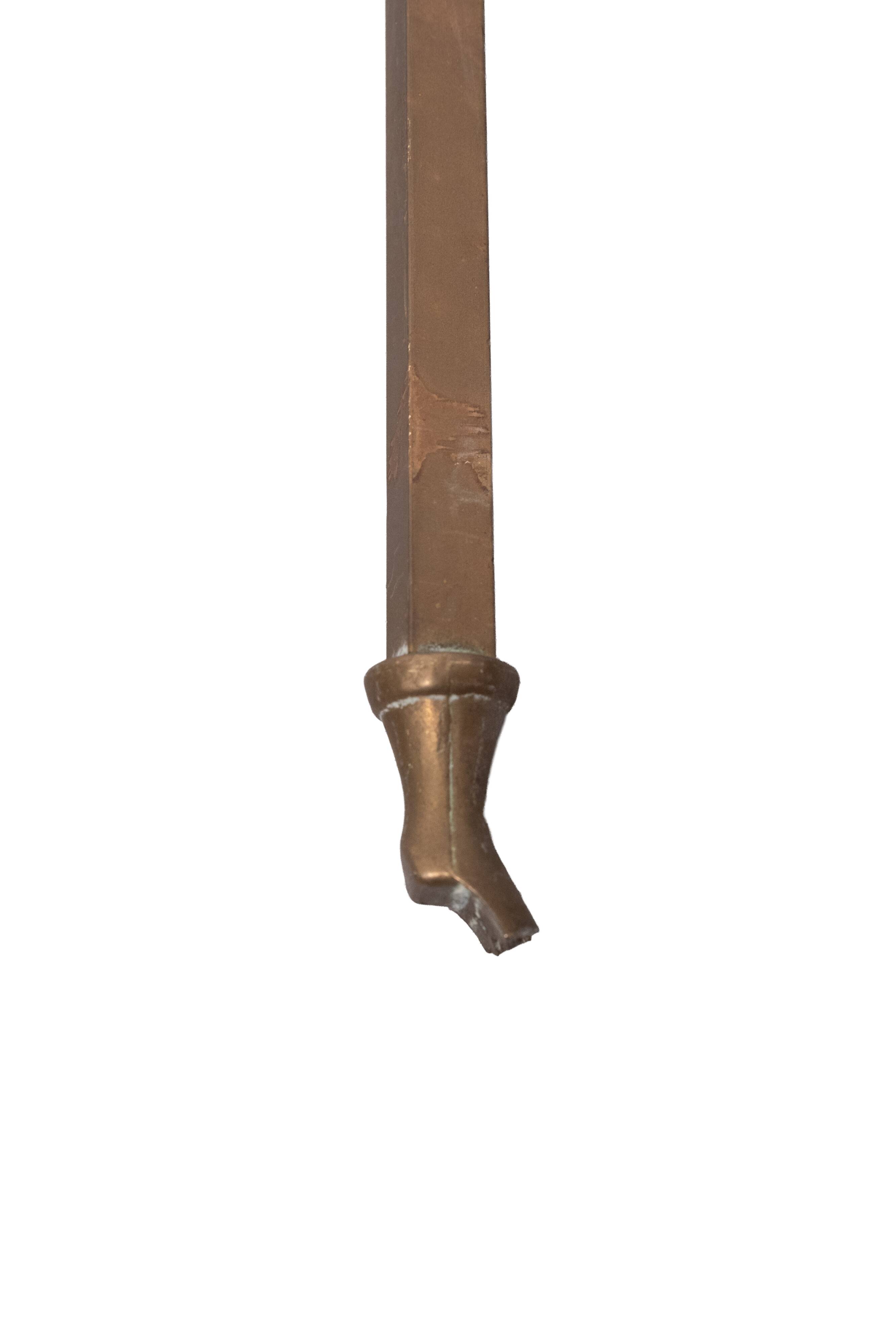 Antique Brass Fireplace Tools 19th Century