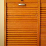 Radia vintage oak double curtain binder cabinet