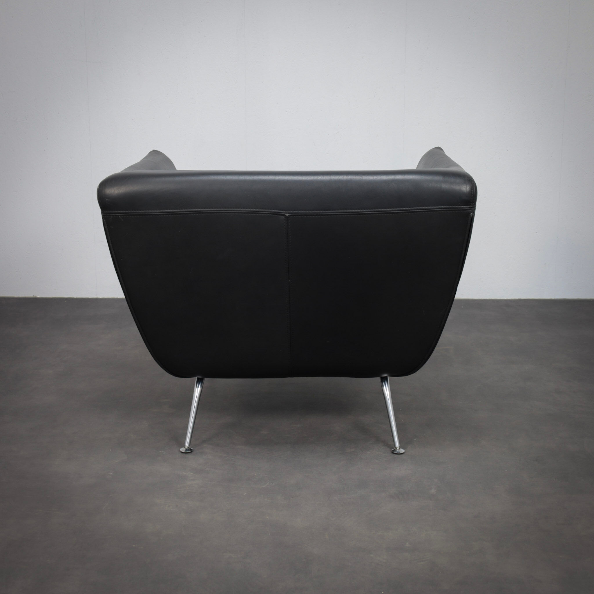 Rare leather lounge chair by Stefan Steenkist for Young International, Netherlands, 1990s