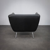 Rare leather lounge chair by Stefan Steenkist for Young International, Netherlands, 1990s