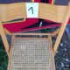 Chaises pliantes cannées