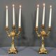Paire de candélabres en régule doré et onyx – 1940