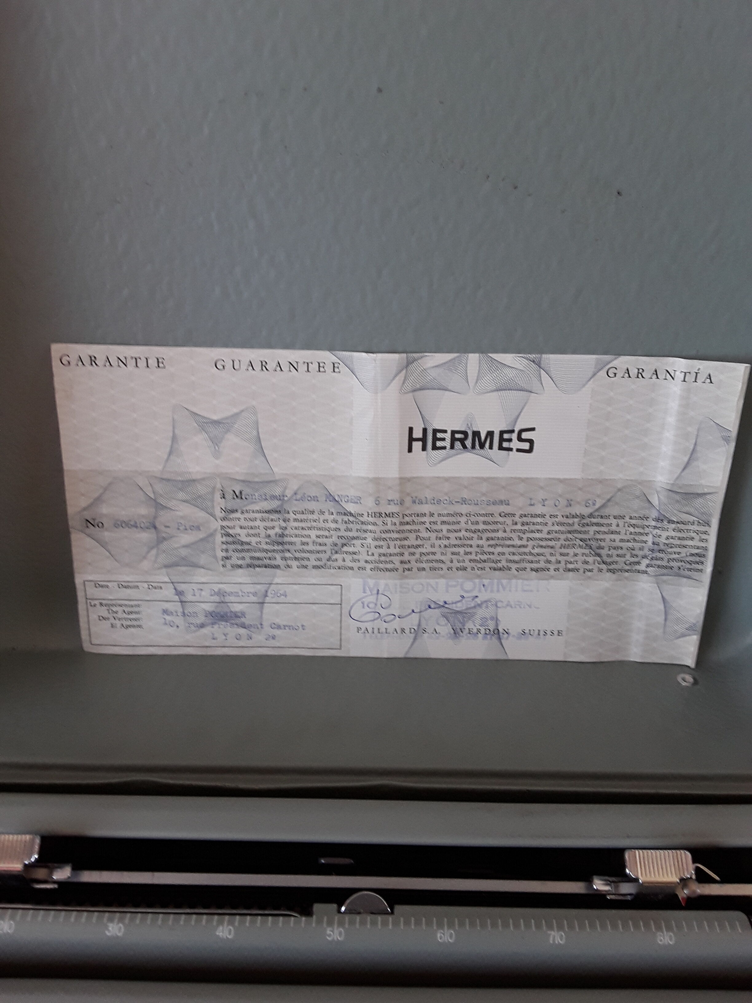 Hermes Baby typewriter