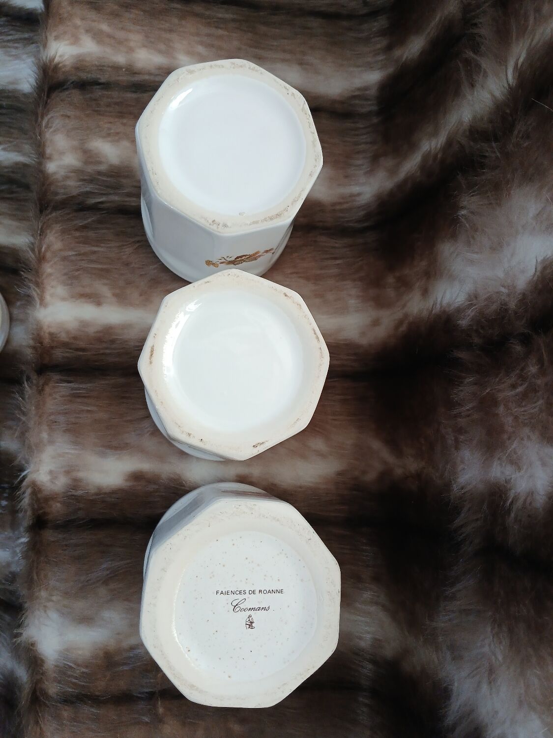 3 antique sweet jars