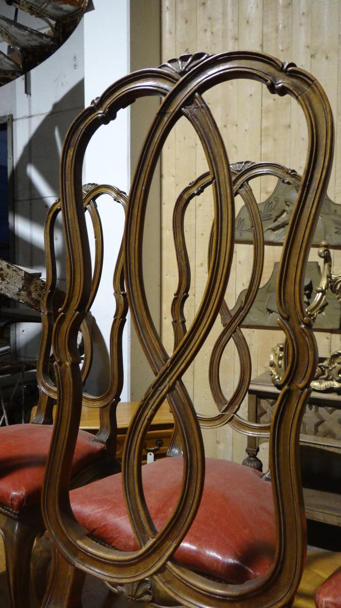 Six chairs Venetian era 1900