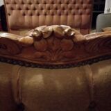 Pink velvet padded basket bed