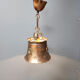 Brutalist copper pendant light, 1970s