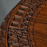 Anglo-Indian Pedestal Table in Exotic Wood – Late 19th Century