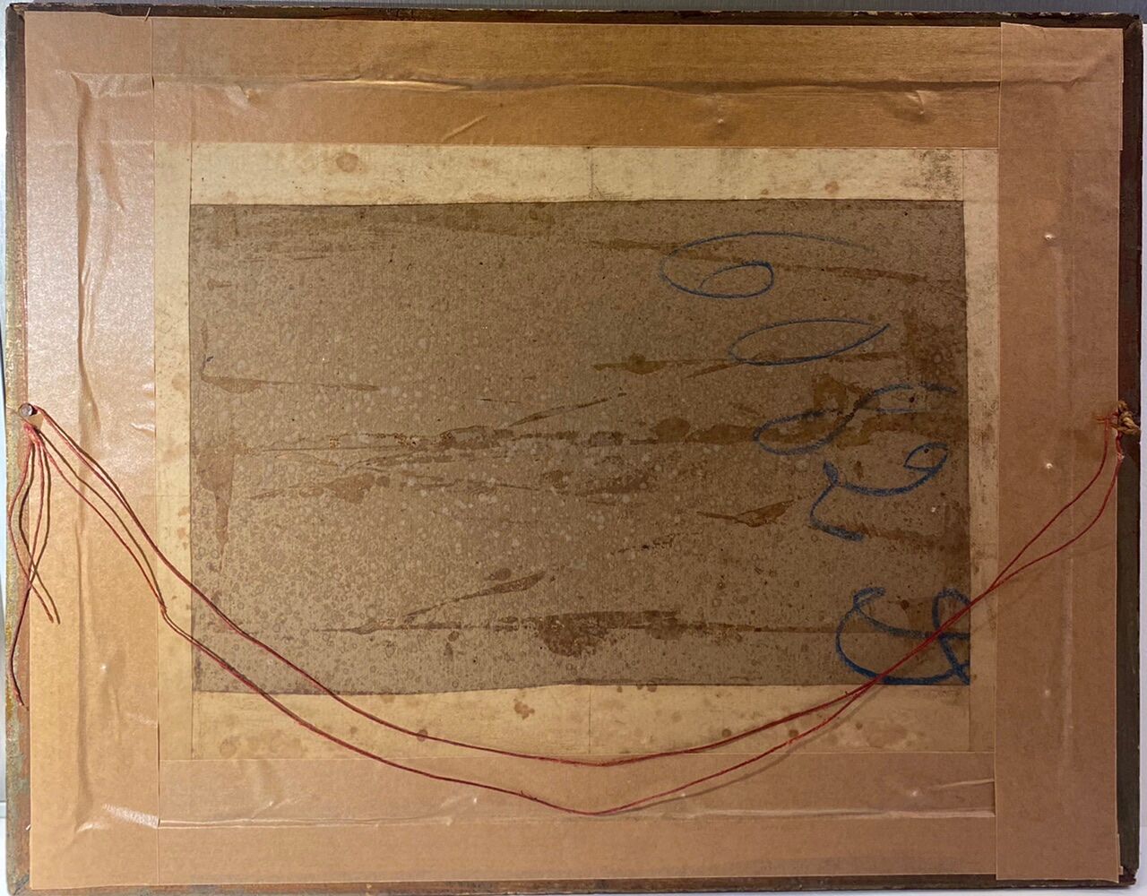 Old painting, mountain landscape in the Jura, nineteenth century