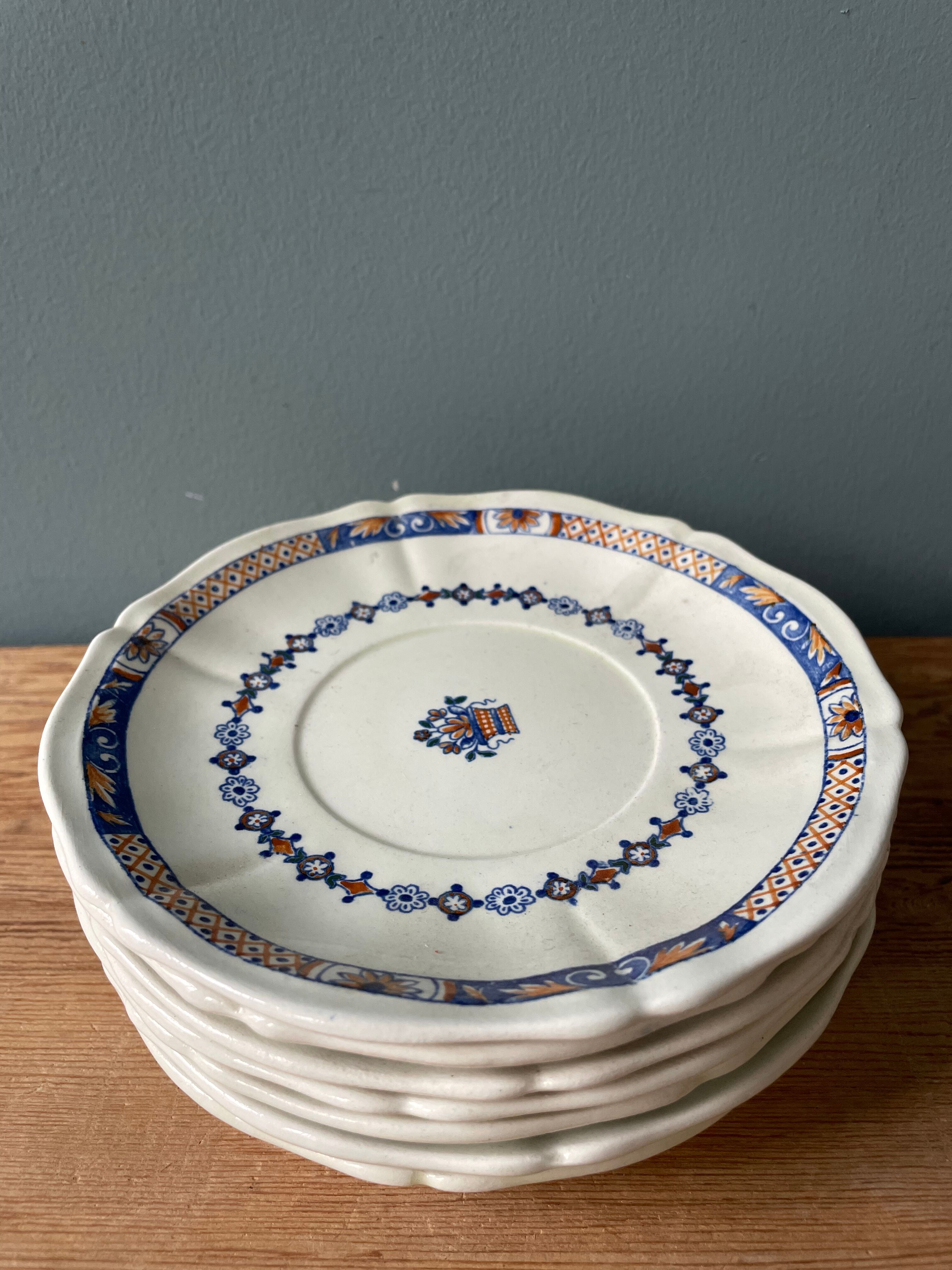 Coffee service Émile Bourgeois Grand Dépôt, décor Rouen XIXth