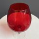 Empoli red large glass shape vase 1960s