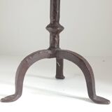 Brutalist wrought iron candle holder