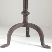 Brutalist wrought iron candle holder