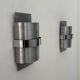 Pair of vintage wall lights, brushed metal and chrome, France 1970
