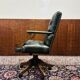 Chaise de bureau classique chesterfield president chair verte