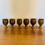 Set of 6 stoneware glasses