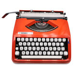 Hermes baby orange terracota typewriter revised new ribbon