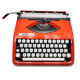 Hermes baby orange terracota typewriter revised new ribbon