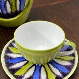 Sologne porcelain teapot and cups