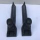 Former Egyptian cast-iron chenet in vintage black metal