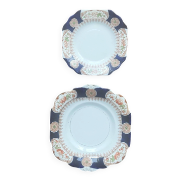 2 antique English plates Manufacture Osborne model Ilkley