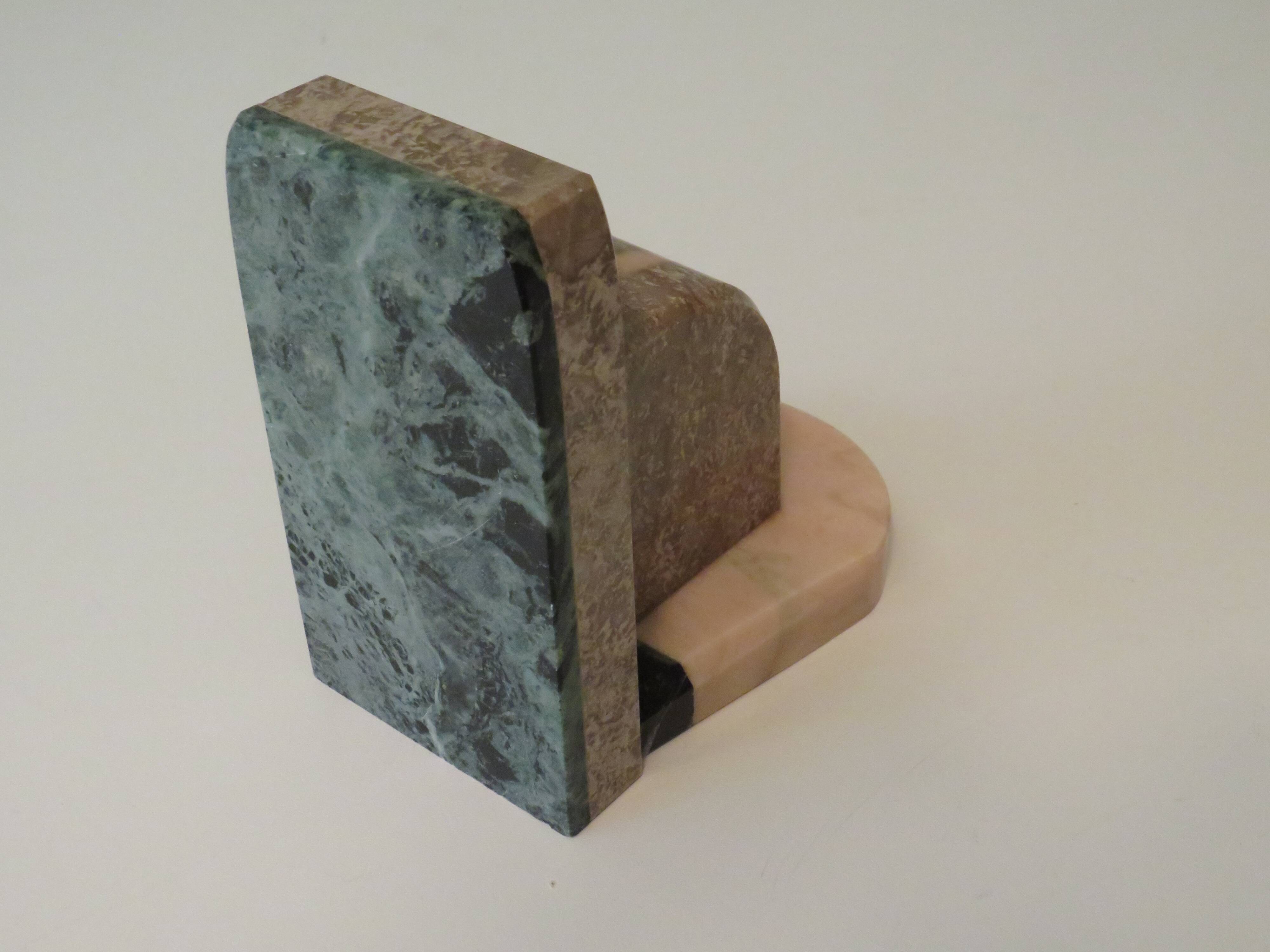 Pair of Art Deco marble bookends from the 1930s