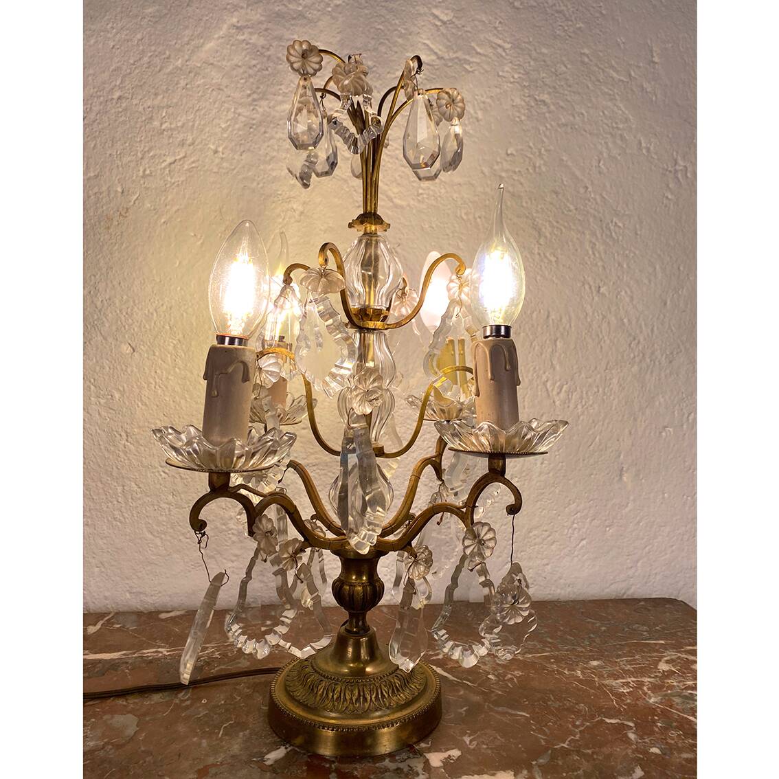 Large bronze chandelier in Louis XVI style, 20th century.