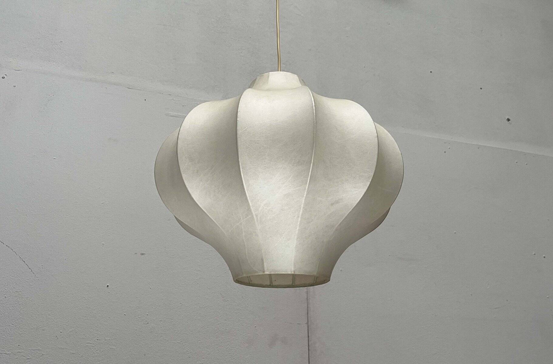 Modern mid-century Cocoon pendant lamp by Friedel Wauer for Goldkant Leuchten, 1960s.