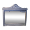 Miroir rectangulaire à poser sur meuble en bois peint gris patiné