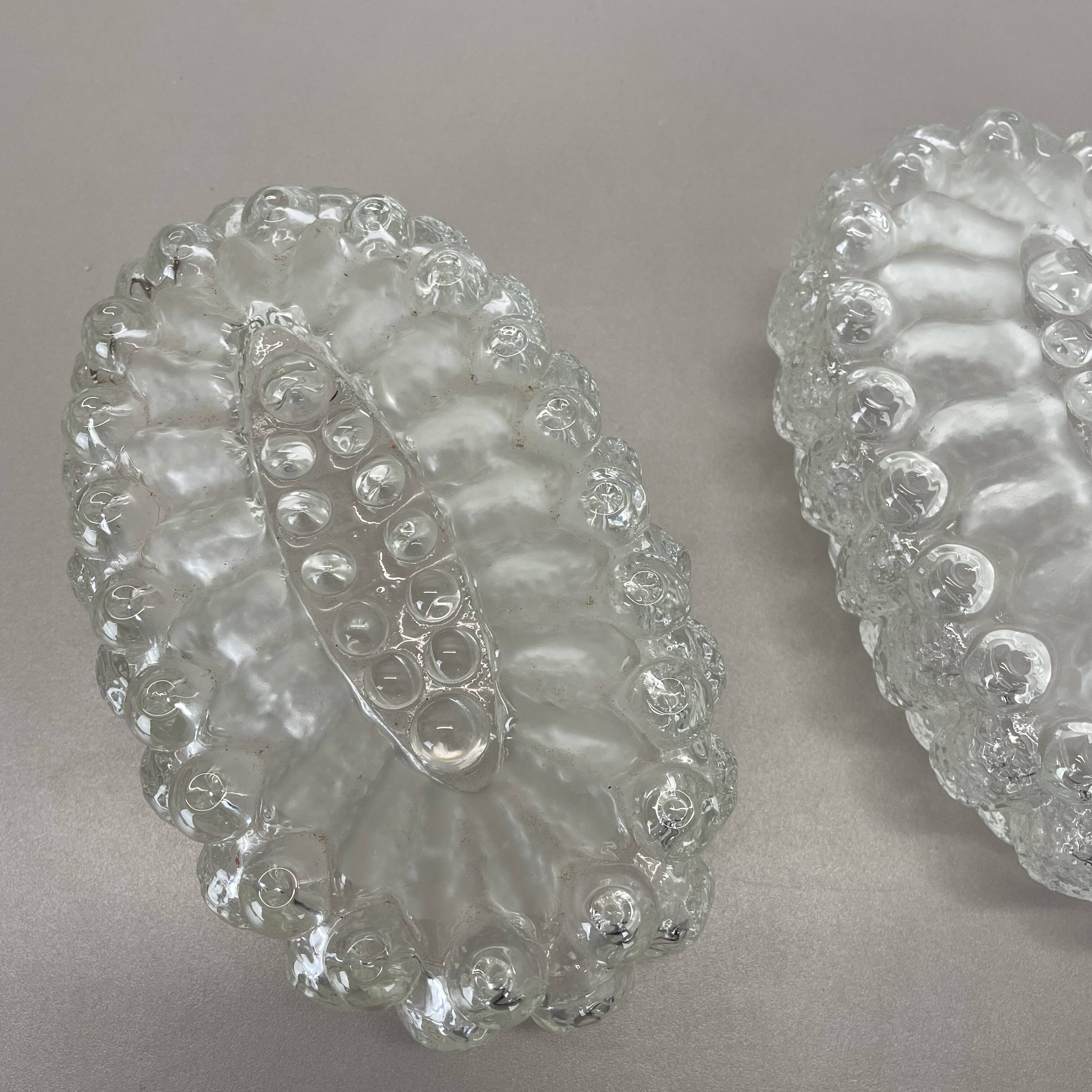 Set of Two 'BUBBLE' Glass Wall Lights in the Tynell Style, Germany, 1970s