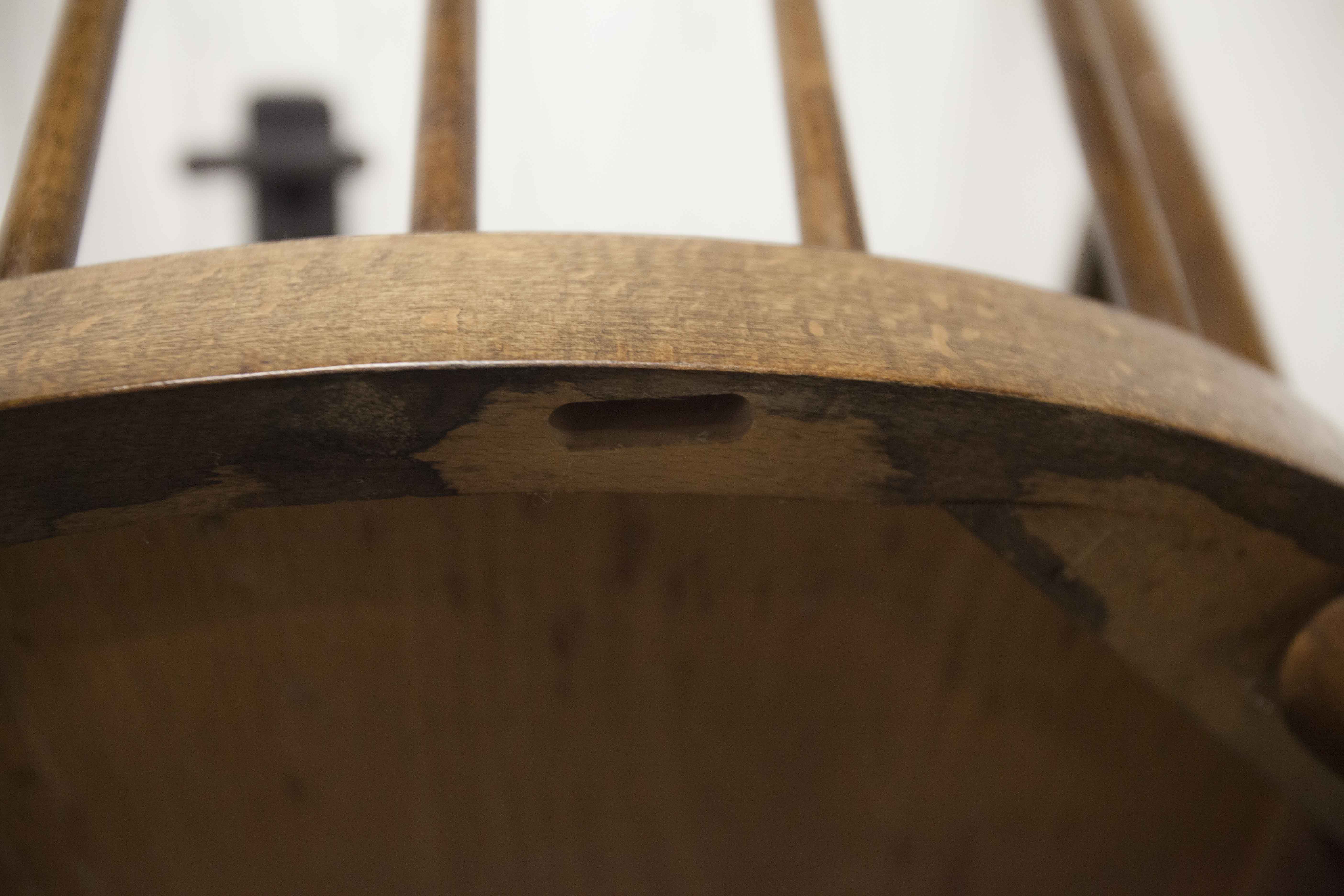 Fauteuil Baumann modèle éventail 1970 bois courbé