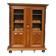 Bibliothèque vitrine en noyer de style Louis XIII