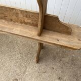 Pair of solid oak wood farmhouse benches 250cm rustic 1900