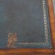 Bureau et chaise de bureau Chesterfield en cuir de vachette bleu