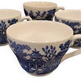 4 English porcelain cups
