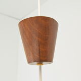 Mid-century wood pendant/drevo humpolec,czechoslovakia,1970's