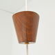 Suspension en bois du milieu du siècle/drevo humpolec, tchécoslovaquie, années 1970