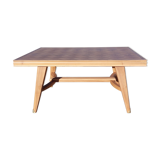 Art Deco table in solid walnut
