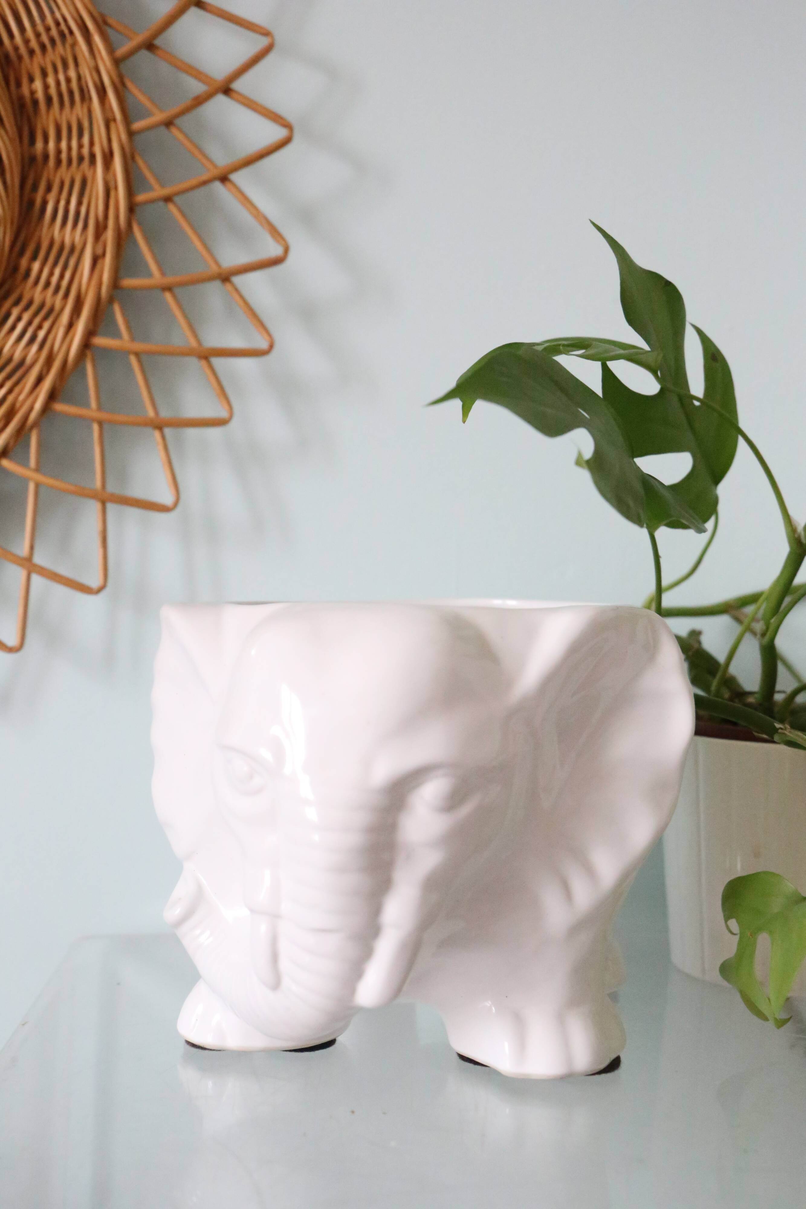 Cache pot éléphant vintage