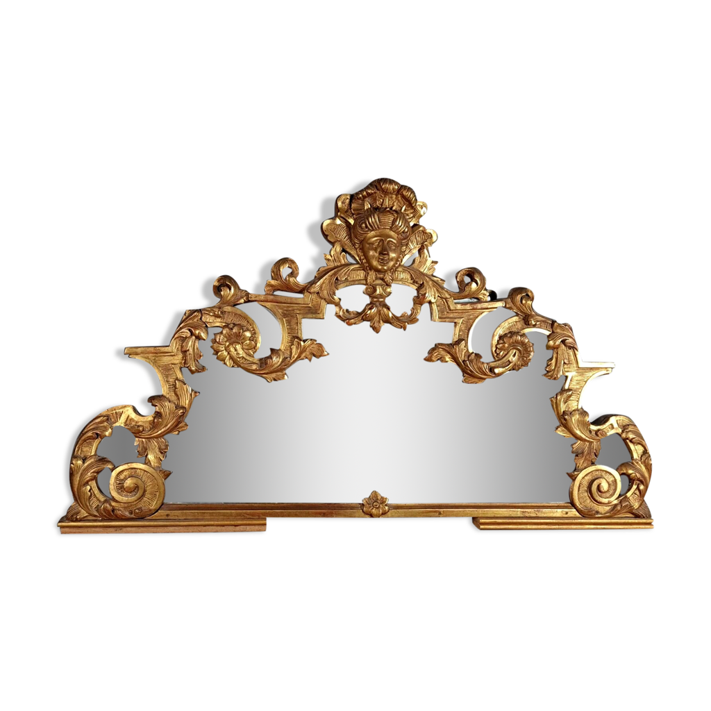 Fronton De Porte Ange Noir – Résine Dorée, Décoration Tête De Lit Ou Dessus De Porte