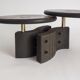 Rare two-tier modular brutalist coffee table by Paul Kingma