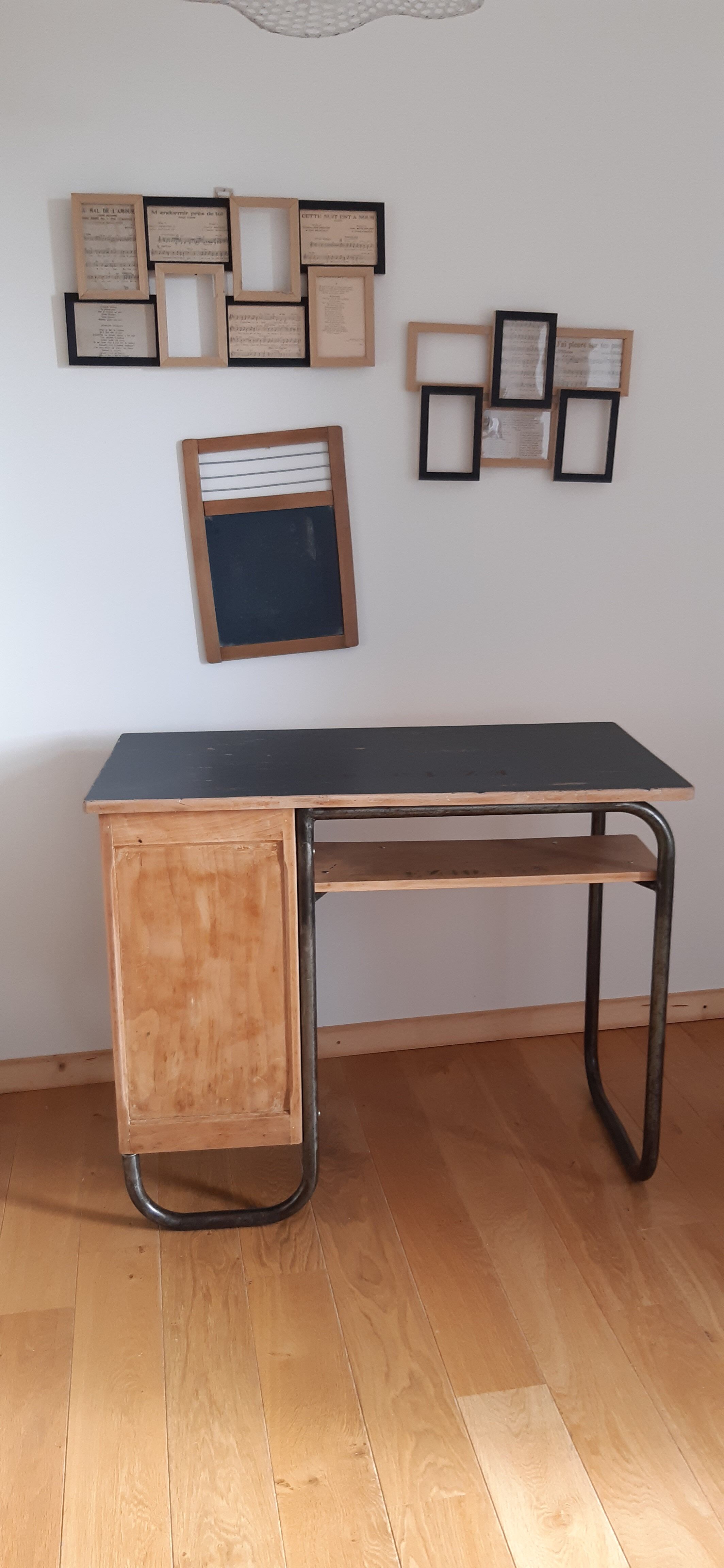 Old metal and wood desk