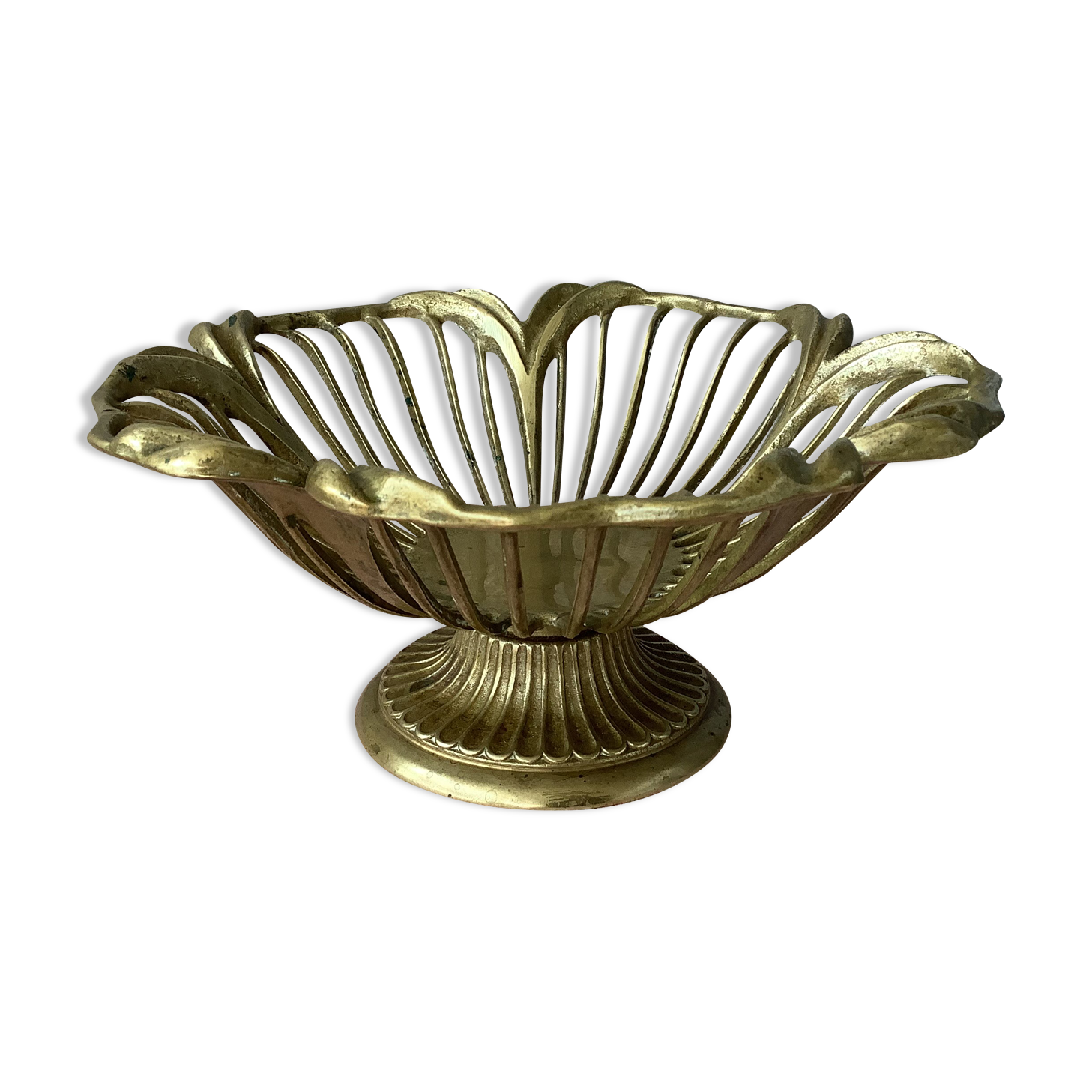 Art Nouveau openwork brass cut