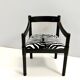 'Carimate' Black Walnut and Velvet Chair by Vico Magistretti for Cassina, 1