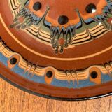 Vintage wall plate in hand-painted ceramic, 1970s